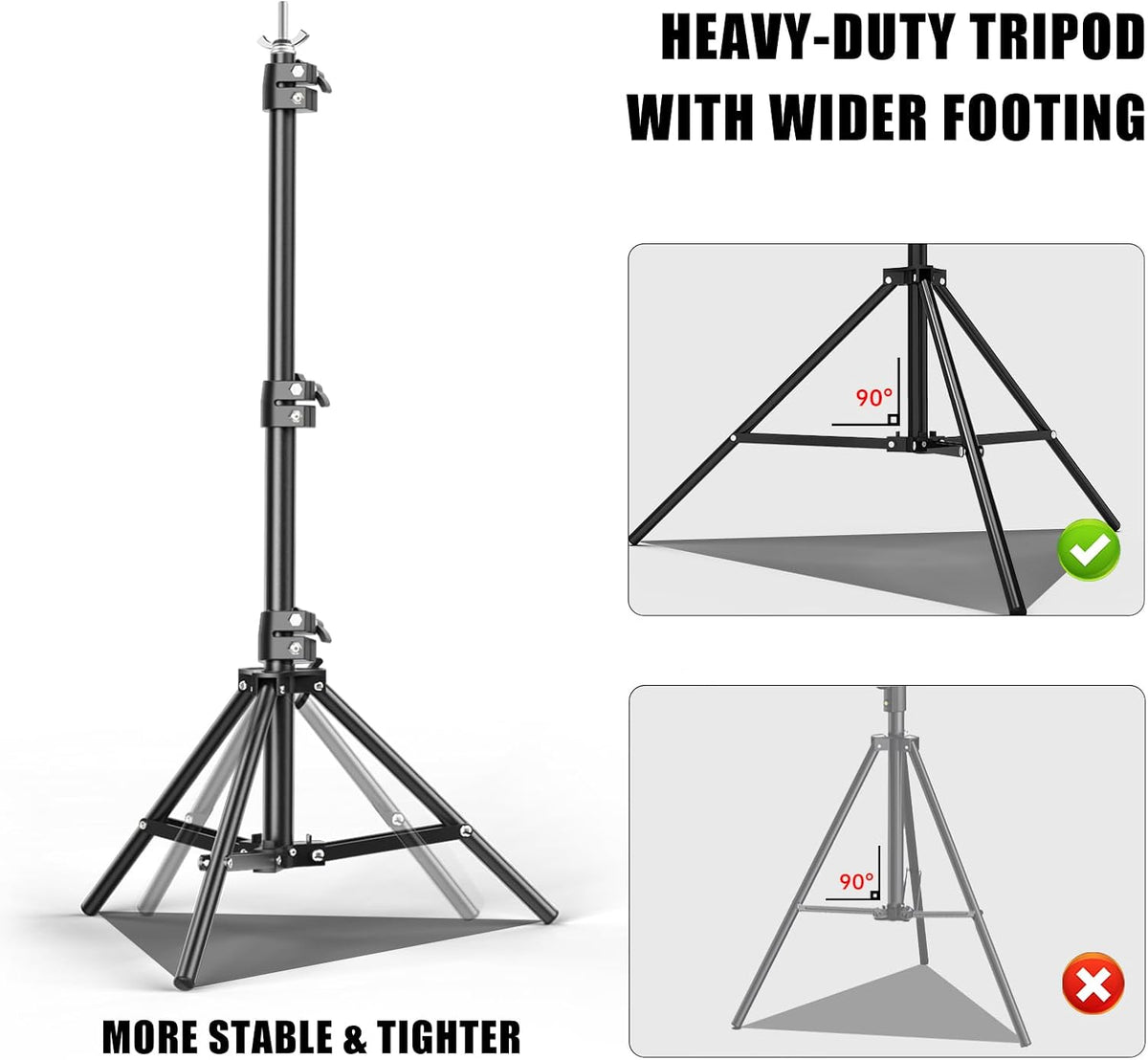 10x20FT Backdrop Support Stand for Photography，Adjustable Width & Length ...