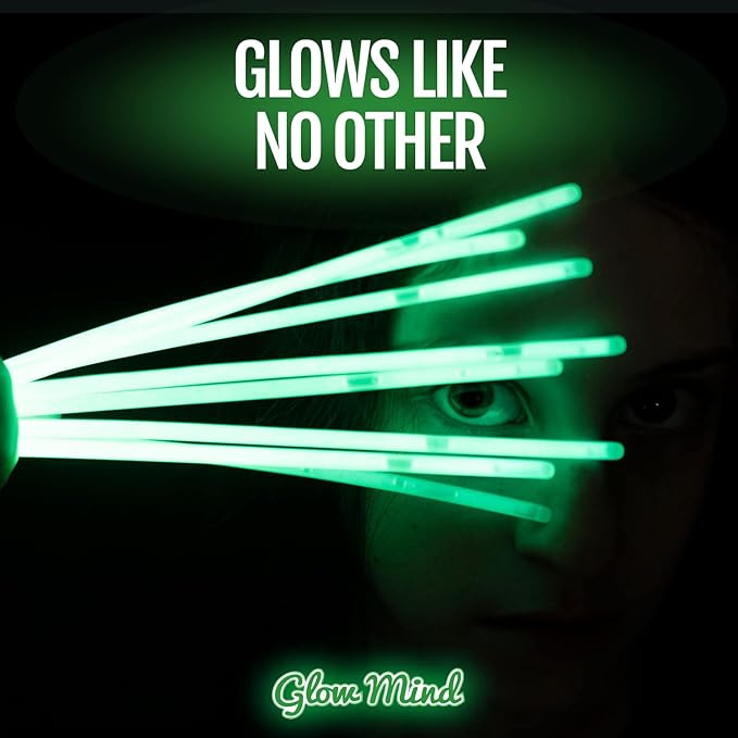 400 Ultra Bright Glow Sticks Bulk - Halloween Glow in the Dark Party Supplies Pack - 8" Glowsticks Easter Party Favors with Bracelets and Necklaces