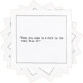 Five Star Napkins White Cocktail Napkins – 50 Luxury Cotton Disposable Cocktail Party Napkins with Quotes – 4.5" x 4.5" for Home Bars, Game Nights, Beverages, Birthdays, Weddings & Holidays