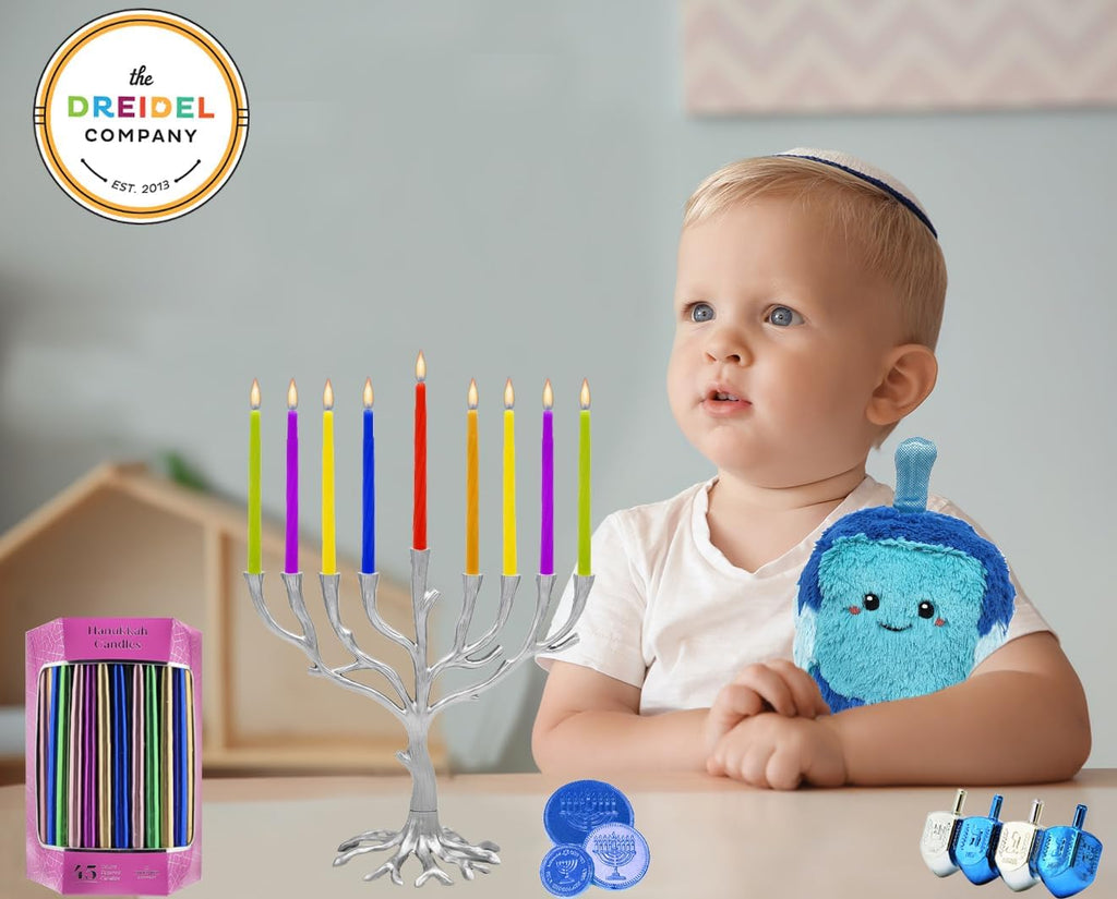 Multicolred Jerusalem Box 44 Hanukkah Candles Menorah Candles Chanukah Candles for All 8 Nights of Chanukah