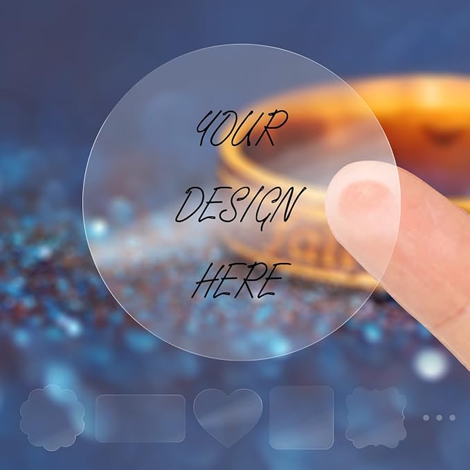 Custom Logo Stickers for Business, Personalised Branding Stickers, Any Shape & Size, Waterproof, Glossy (Transparent)
