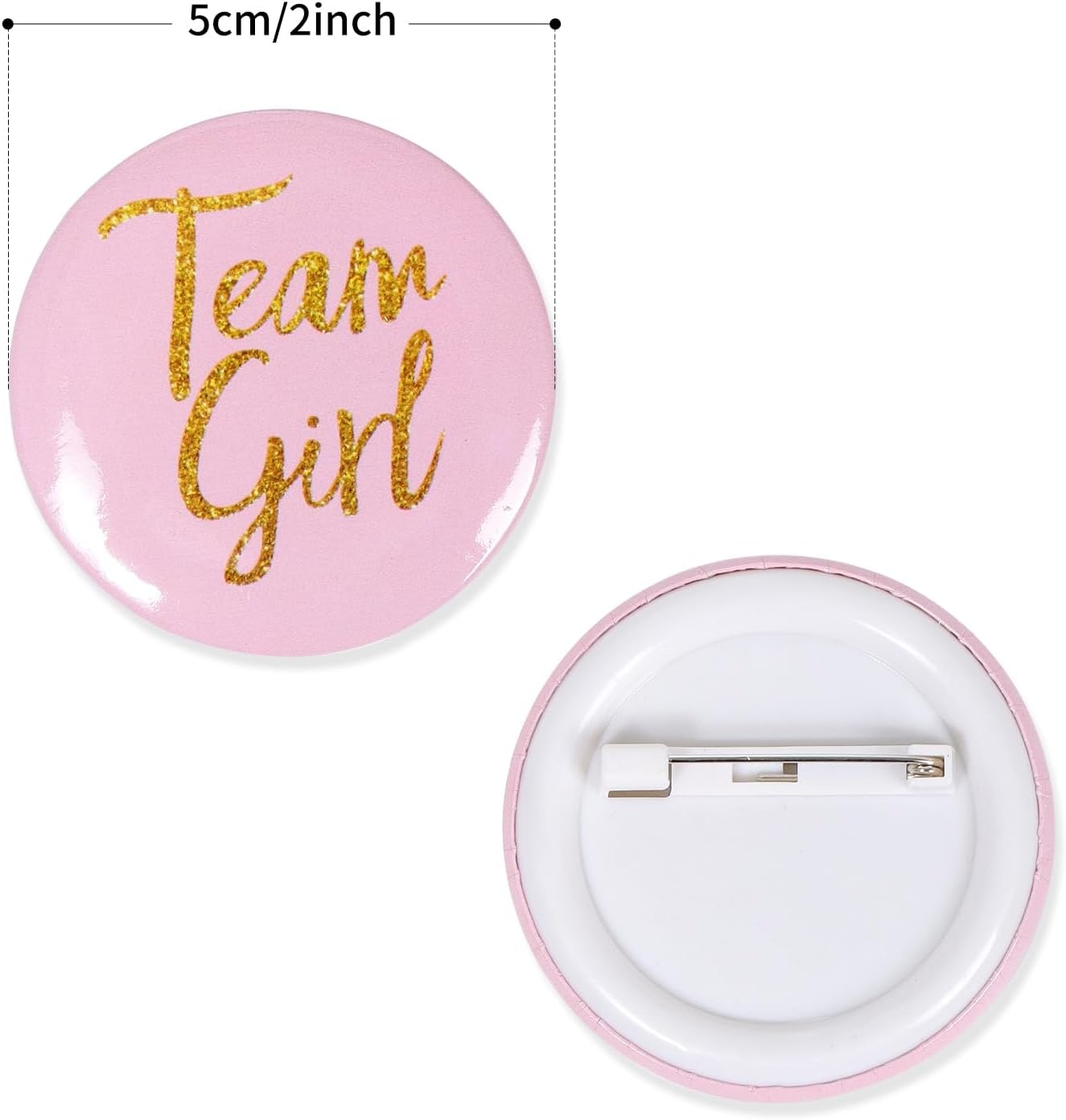 Gender Reveal Button Pins 30 Pcs, Team Boy Girl Button Pins, Pink blue Button Pin for Baby Shower Party Favors Gender Reveal Party Supplies
