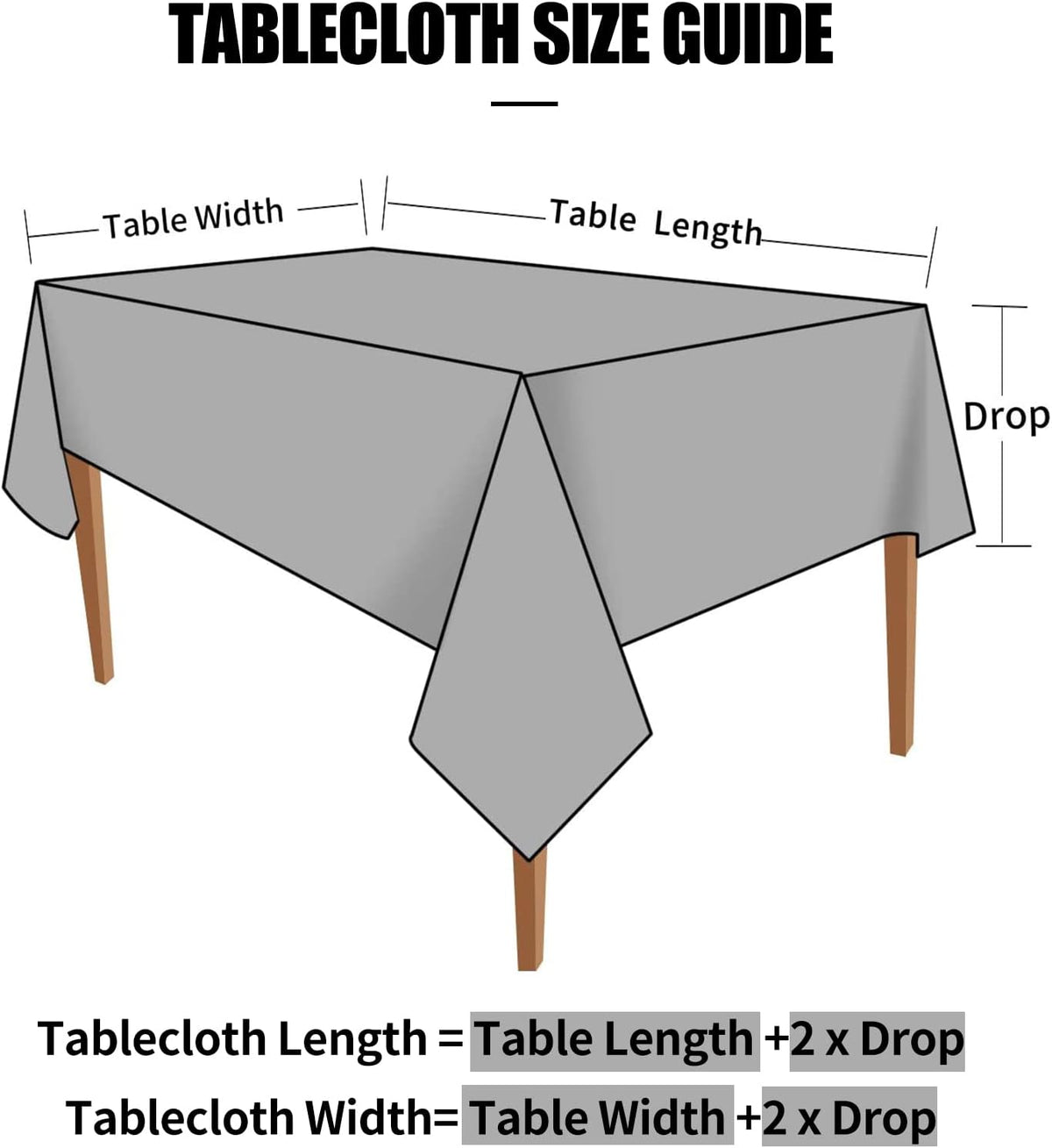 Smiry Rectangle Waterproof Heavy Duty Vinyl Tablecloths, 60 x 102 Inch