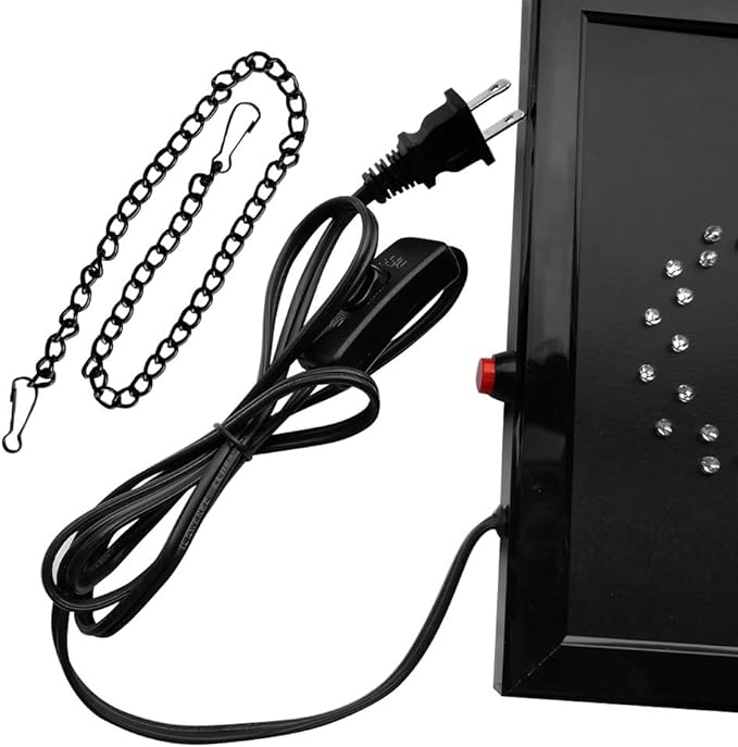 Boshen Led Open Signs Decor for Business Mart Shop Store Bar Cafe Barber ATM Now Open Sign Display On/Off Switch + Chain (2 in 1 Open Closed)