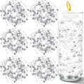 50 PCS Artificial Floating Beads for Centerpieces Vases, Silver 8+3mm String Beads for Wedding Party Faux Pearl String for Decorating, String Pearls for Crafts Vase Filler