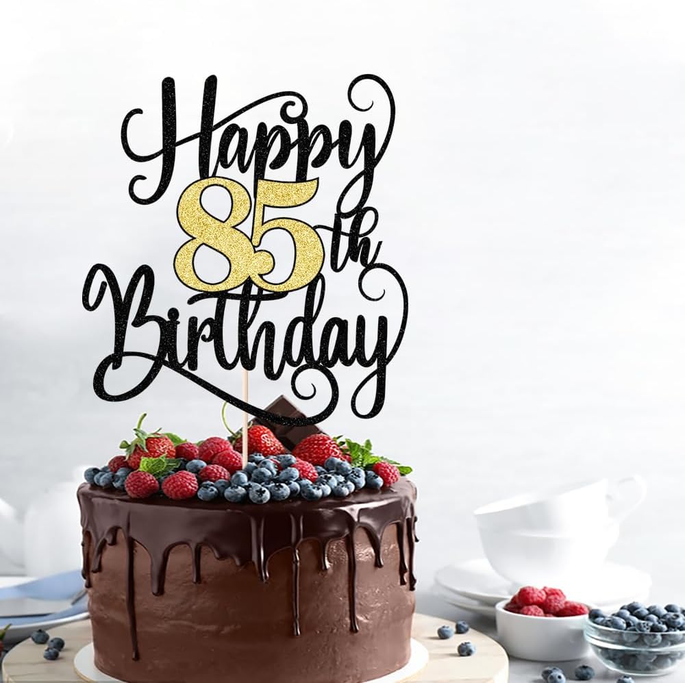 Happy 85th Birthday Cake Topper,85 Birthday Party Cake Decorations