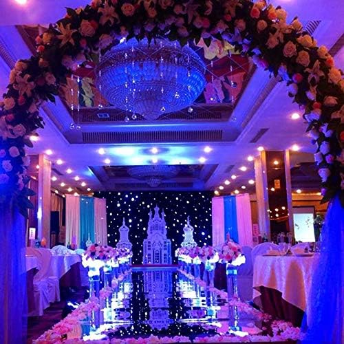 ANMINY Silver Wedding Mirror Aisle Runner, Double Sided, 3.3x65.6Ft