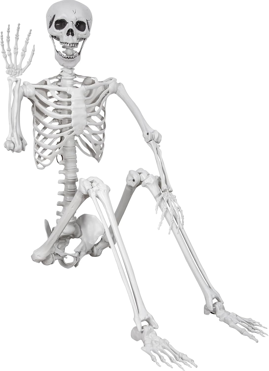 5.9ft Halloween Skeleton, Realistic Life Size Skeleton with Movable Joints fo...