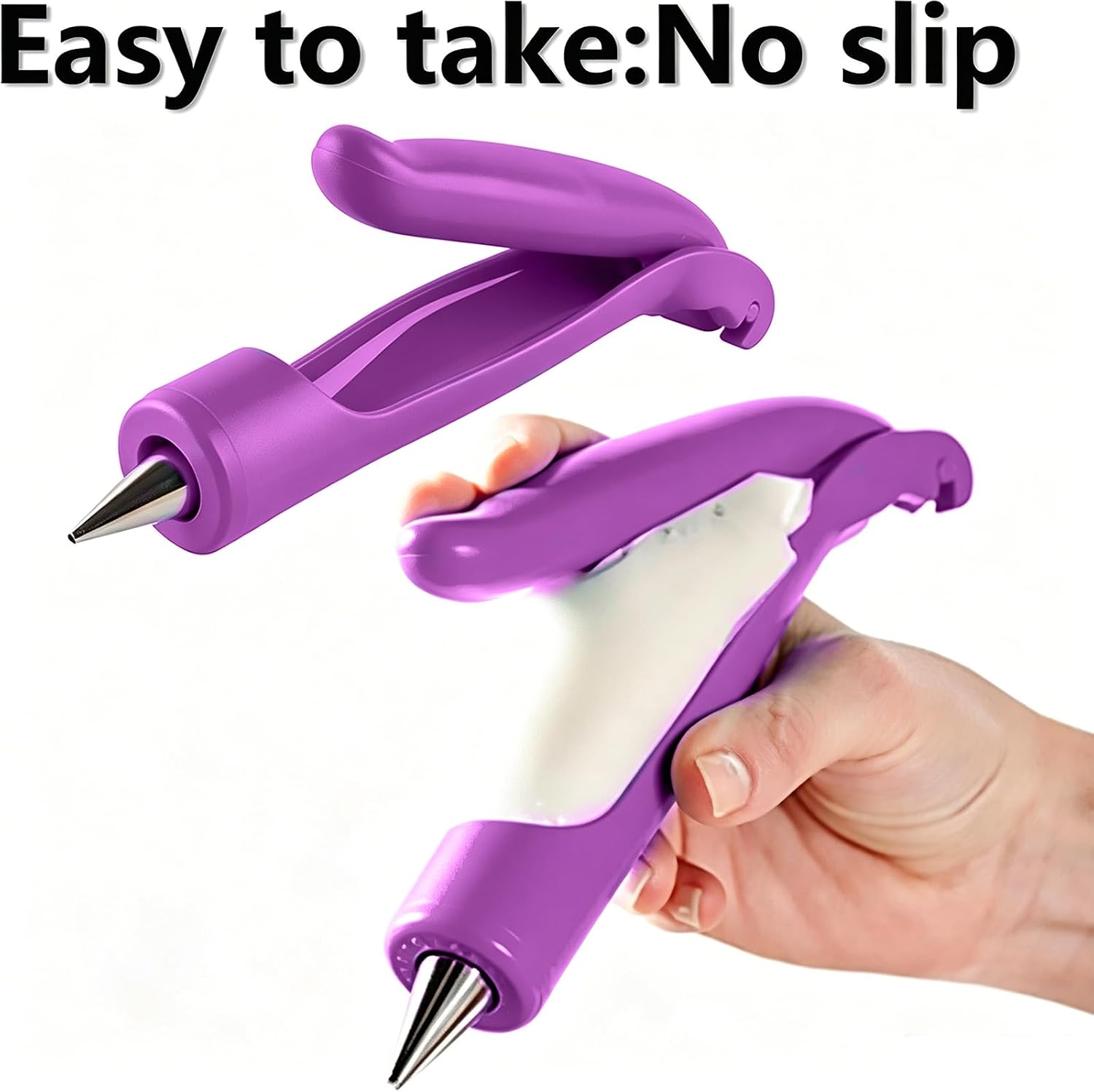 Cake Decorating Pen Tool Kit Pastry Bag DIY Cake Deco Tools Kit Pastry Icing Pen Piping Kit Bags(Purple)