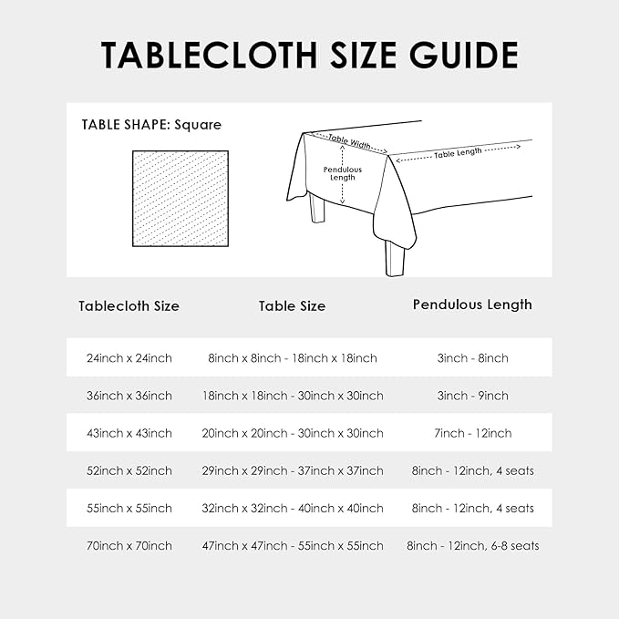 Small Square Beige Tablecloth 36 x 36 Inch Polyester Fabric Washable Table Cover Decorative Wrinkle Resistant Solid Color Table Cloth for Dining Party Wedding Camping