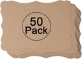 50 Pack Blank Kraft Cards Cardstock Thick Paper Brown Greeting Cards for DIY Gift Card Menus, Baby Shower and Wedding Invitations (Kraft Color, 5x7IN)
