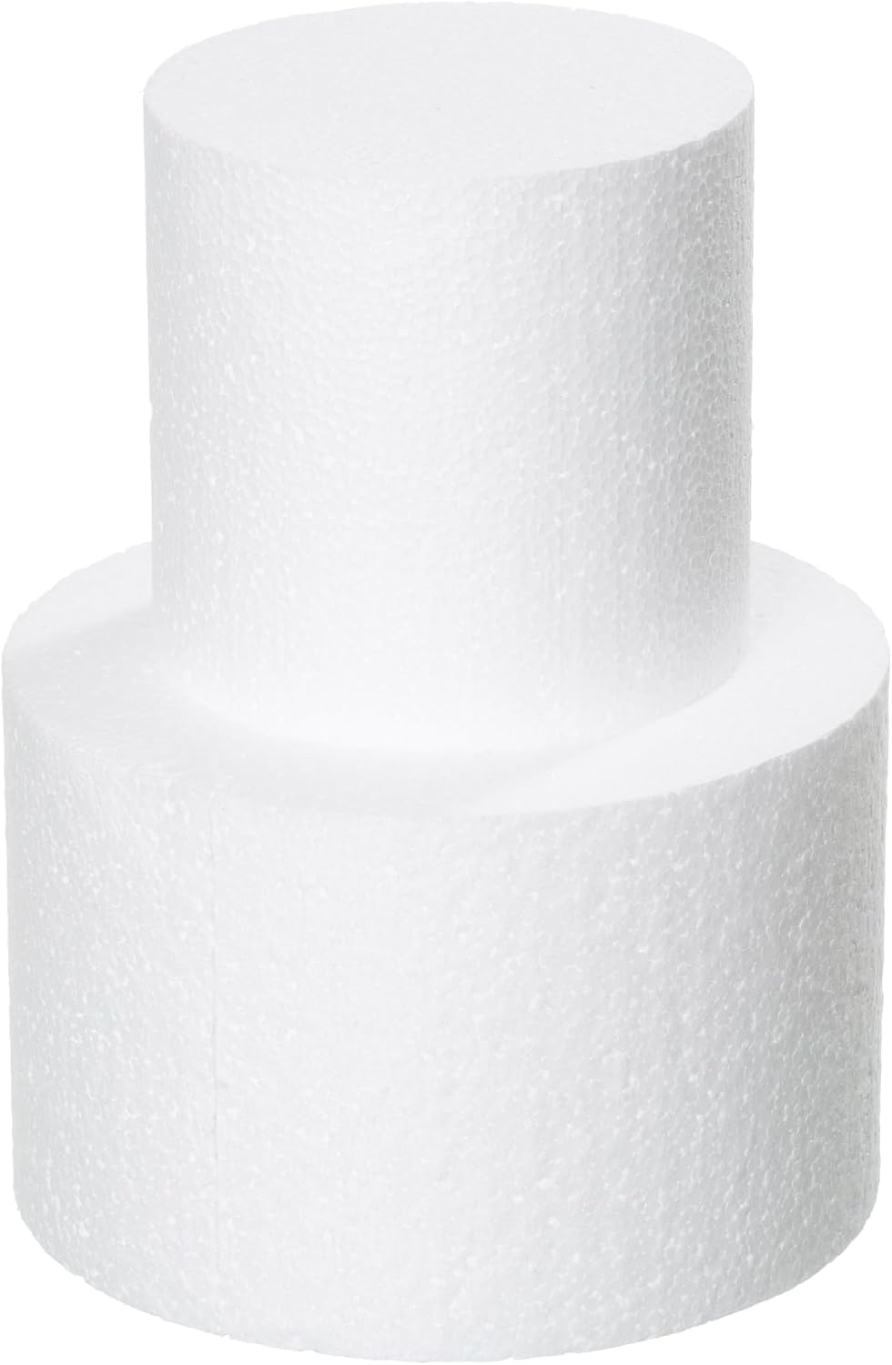 2 Tiers 4" 6" Fake Cake 4 Inch Tall Fake Birthday Cake Rounds Styrofoam Cake Dummies Set for Birthday, Wedding, Baby Shower Display
