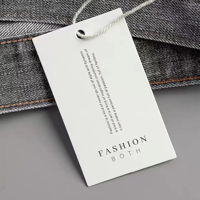 1000 Pcs Custom Hang Tags,Personalized Your Logo Photo and Text Design Price Tags Jewelry Hang Tags Labels (Gift Tag Rope)