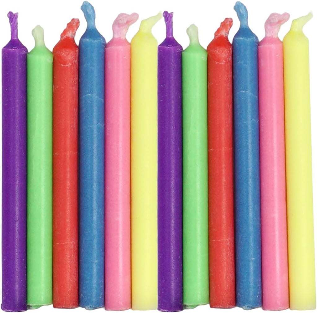 12-Count Neon Birthday Candles, Candle for Cake, Cupcake, Party Celebration