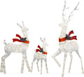 outdoor lighted deer family decor 3-piece set, main product view