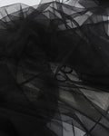 Black Tulle Fabric 108" x 25 Yards for Wedding Pew Bows Garden Netting Plant Cover Gift Wrapping Ceiling Draping Baby Shower Birthday Party Reception DIY Craft Supplies