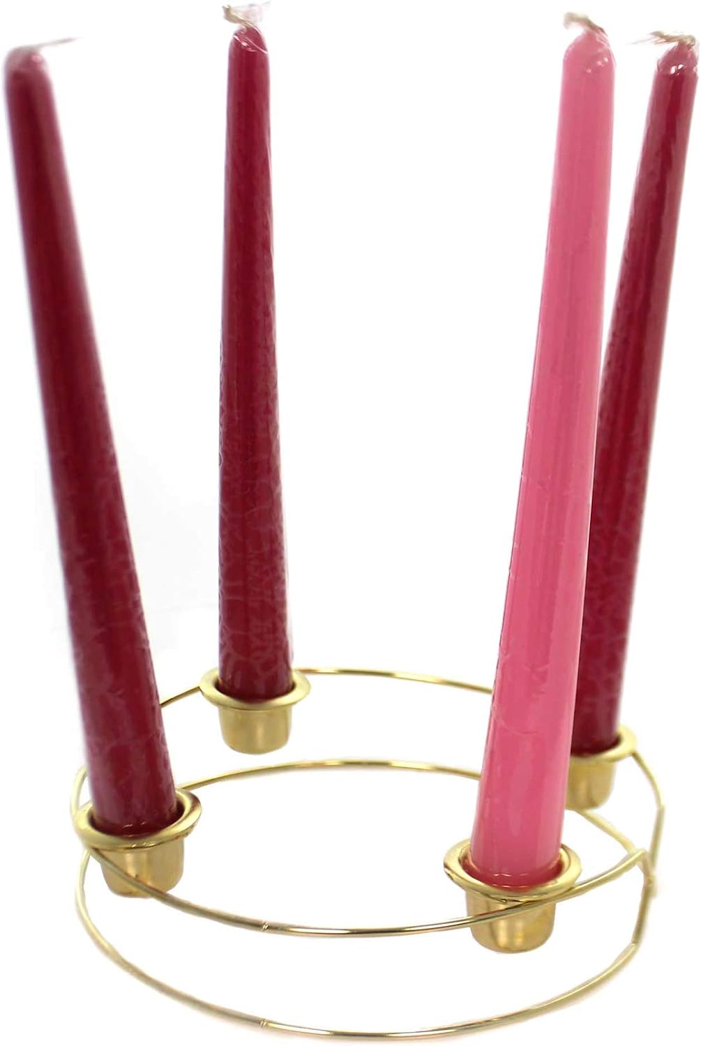 Metal Christmas Advent Wreath Candleholder with Candles 66644