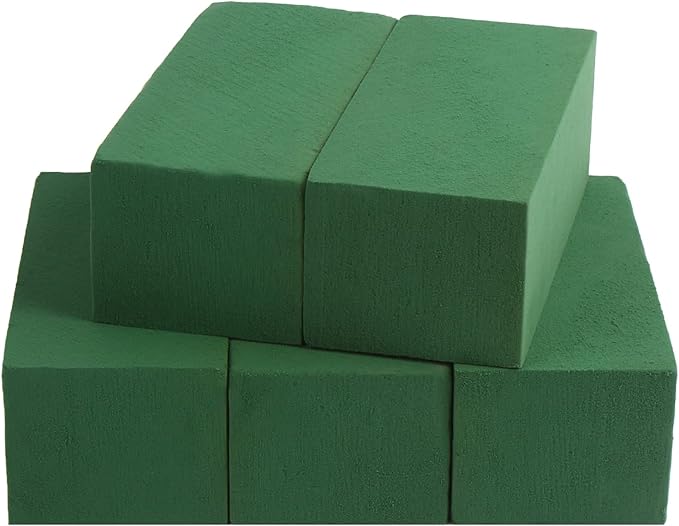 FOIMAS 5pcs Floral Foam Bricks,Green Florist Block for Fresh Artificial Flower Arrangement Craft Supply Wedding