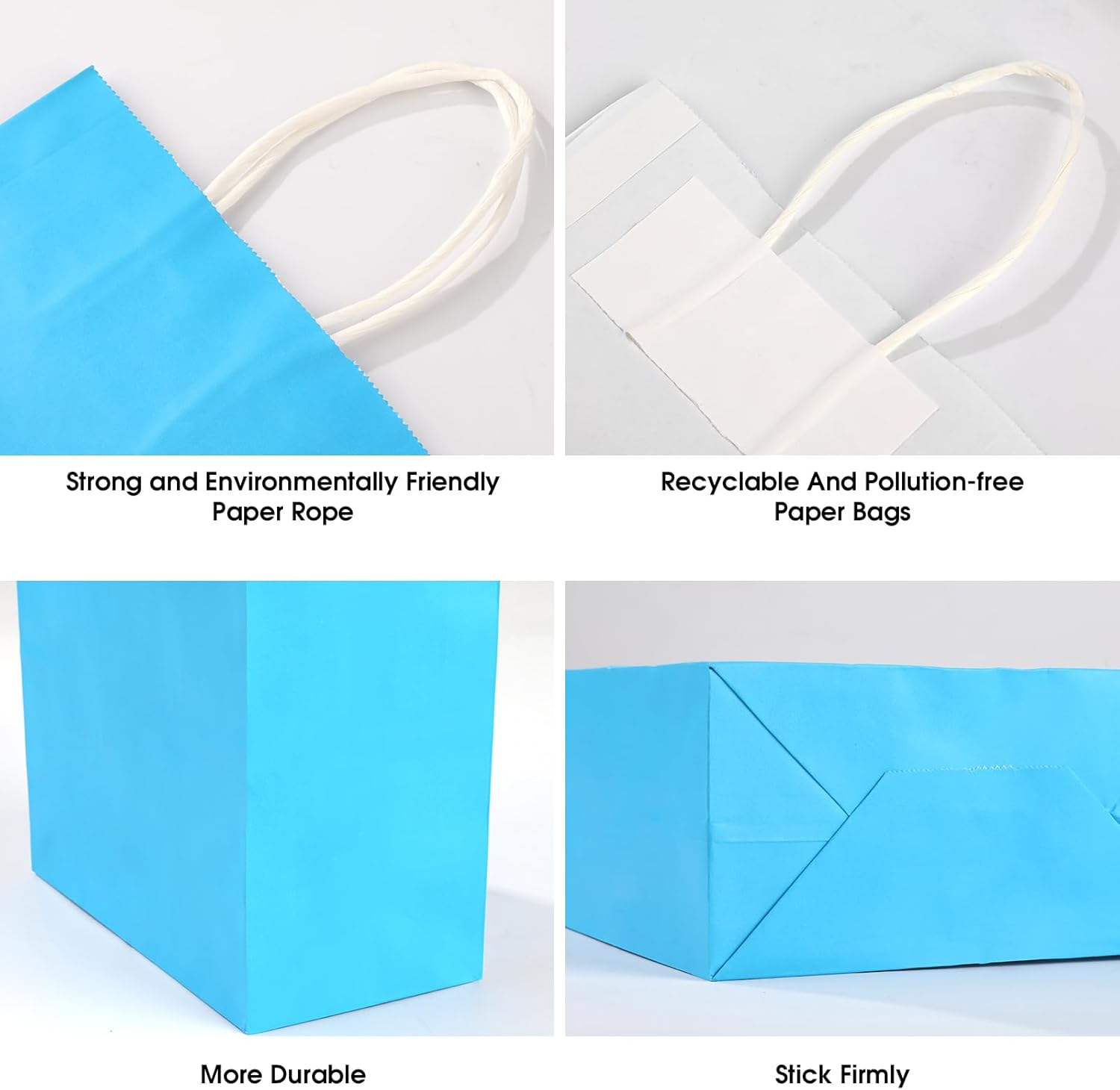 XPCARE 32Pcs Paper Gift Bags, 5.25x3.25x8.25'' Kraft Paper Party Favor Bags Bulk Rainbow Goodie Bags Small Gift Bags with Handles for Kids Birthday Baby Shower Crafts Wedding Party Supplies (6 Colors)