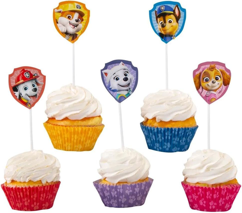Fun Express PAW Patrol Party Cupcake Liners with Character Picks for 50
