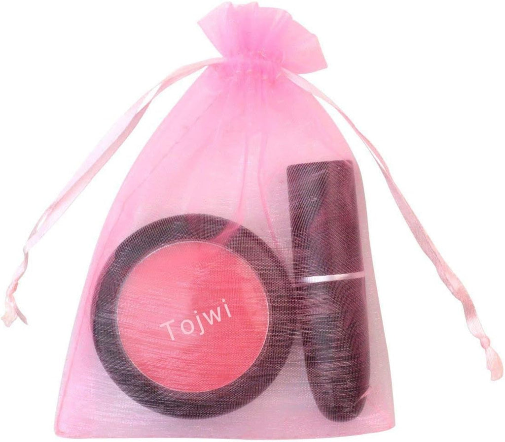 Tojwi 50pcs Organza Bags-Mix Color 3.54''x4.33''(9x11cm) Satin Drawstring Organza Pouch Wedding Party Favor Gift Bag Jewelry Watch Bags