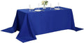 Rectangle Tablecloth 90x156 inch Washable Polyester Fabric Table Cloth for Wedding Party Dining Banquet Decoration（90x156, Royal Blue）
