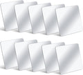 Dandat 10 Pcs Small Mirrors for Kids 6 x 6 Inch Square Shatter Proof Reflector Toddler Glass Plastic Reflector for Classroom DIY Craft Preschool Facial Expression (Classic Colors)
