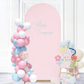 SoarDream Pink Spandex Arch Cover 6FT Wedding Arch Backdrop Cover Stretchy Backdrop Chiara Wall Arch Stand Cover for Wedding Birthday Balloon Decorations- Ideal for Balloon Arches