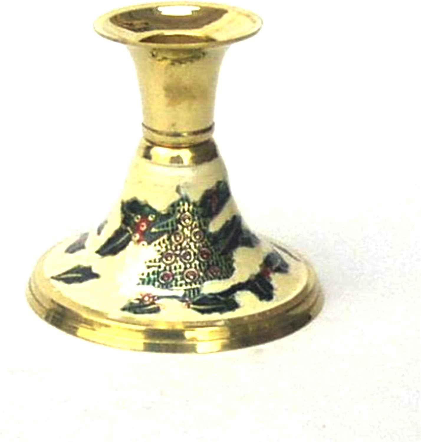 Amazing Home Solid Brass Golden Christmas Candle Holder 3" inches Height Centerpieces for Wedding Home Decor and More!