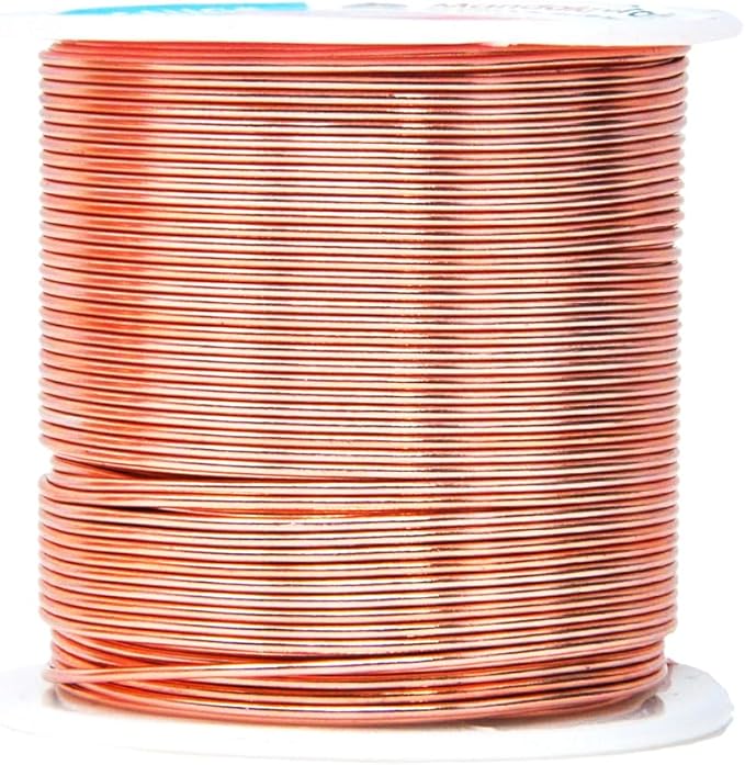 Mandala Crafts 18 Gauge Anodized Aluminum Craft Wire for Jewelry Making - 450 FT Colored Flexible Silver Copper Black Pink Ice Blue Red Wire - Bendable for Bonsai Armature Crafting Sculpting