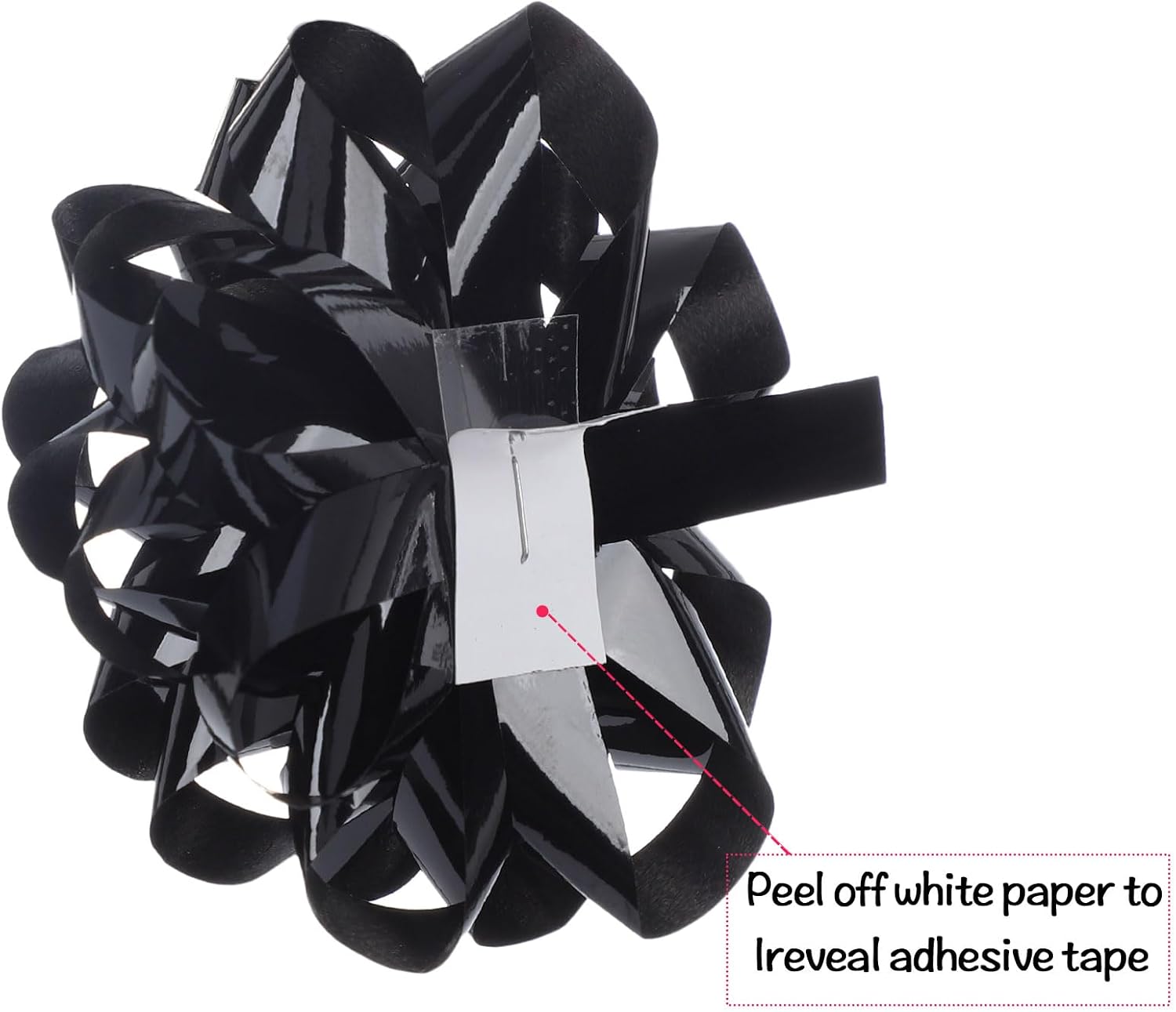 25 Pcs Gift Bows Assortment - 3 Size Gift Bowsand 1 Crimped Curling Ribbons, Perfect for Christmas, Holiday，Birthdays, Weddings, Baby/Bridal Showers, Party (Black)