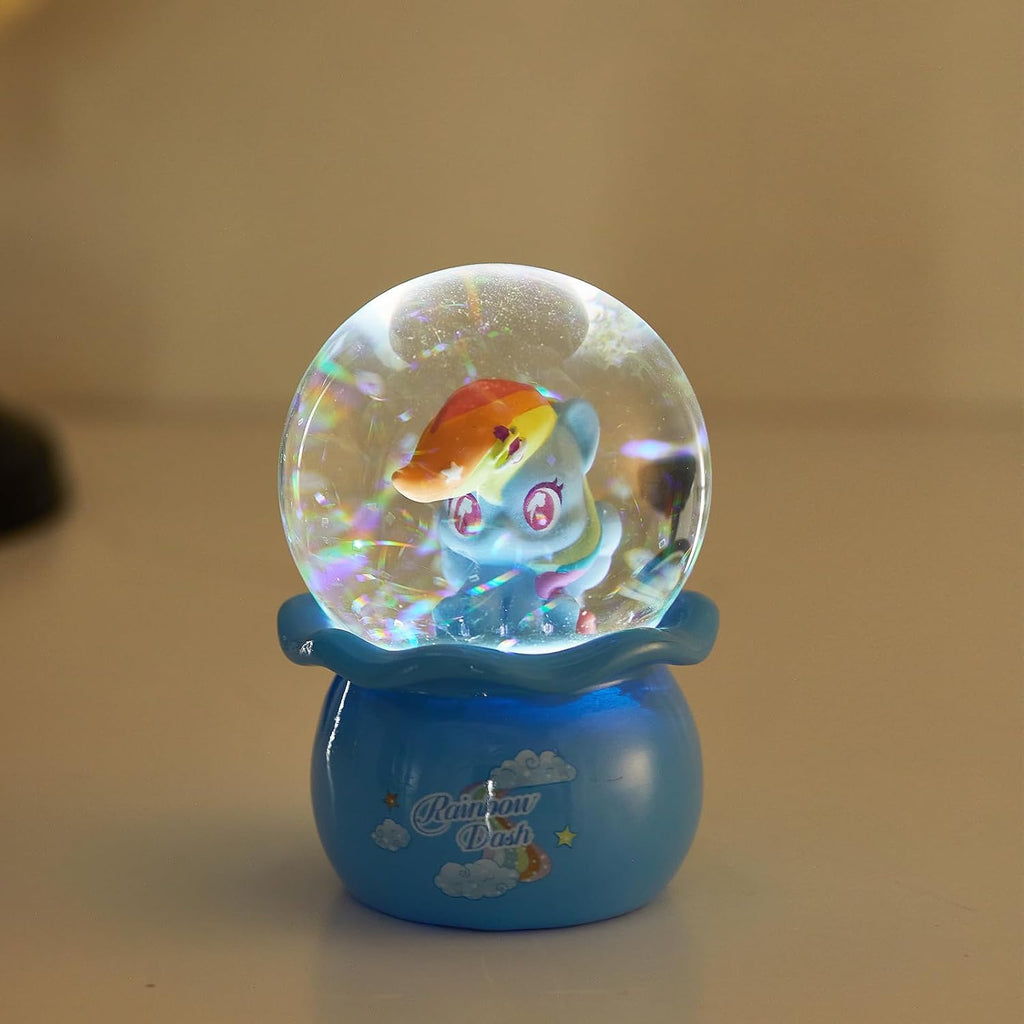 MINISO My Little Pony Crystal Ball Series Blind Box Collectible, Glittering Snow Globe Display Model for Room Decor & Birthday Gifts, Random Design (Single Box)