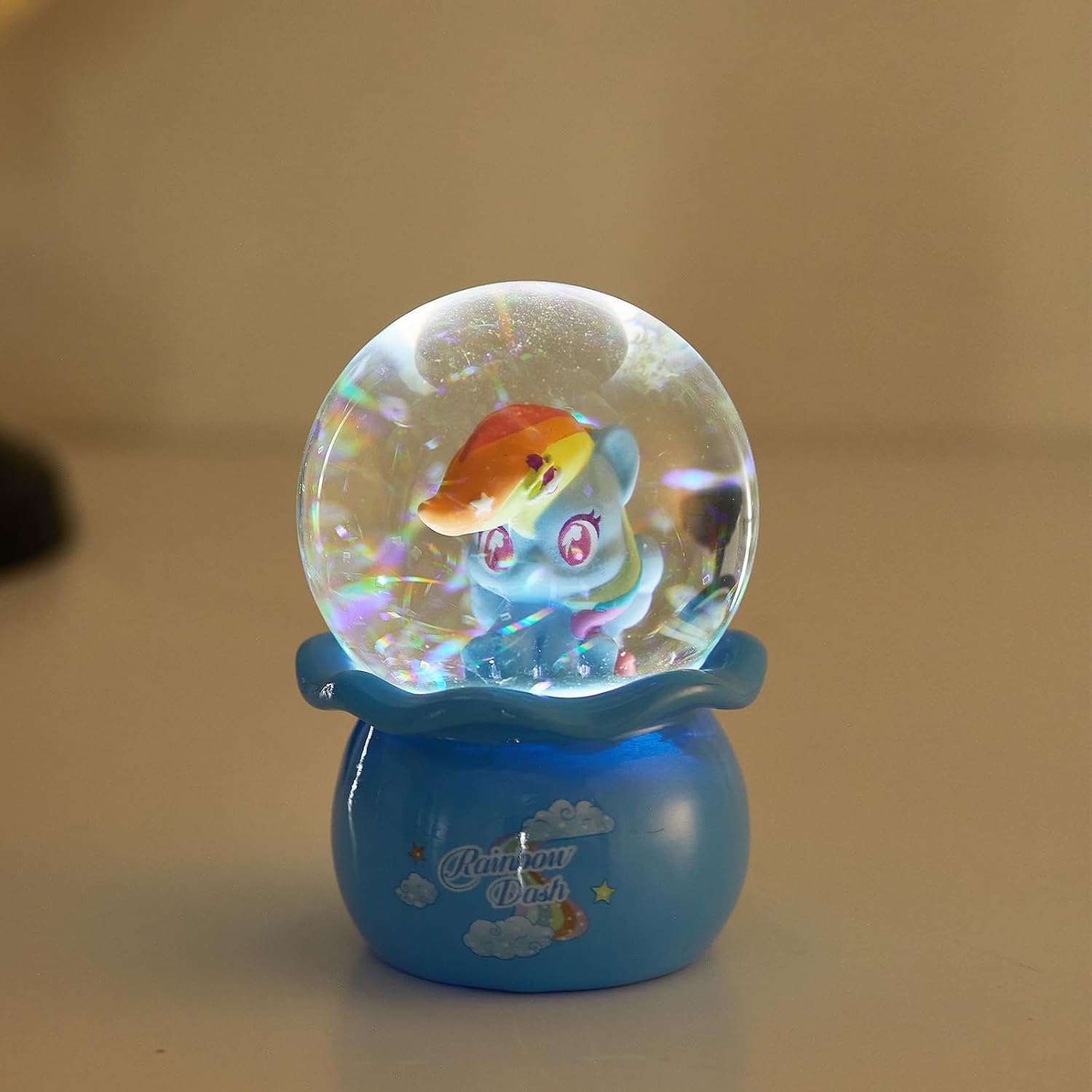 MINISO My Little Pony Crystal Ball Series Blind Box Collectible, Glittering Snow Globe Display Model for Room Decor & Birthday Gifts, Random Design (Single Box)