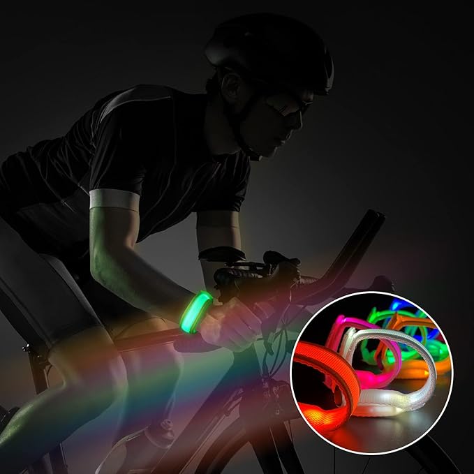 M.best 16pcs LED Light Up Bracelets Glow Flashing Wristbands Glow in The Dark Party Supplies for Wedding, Raves, Concert, Camping,Sporting Events, Party
