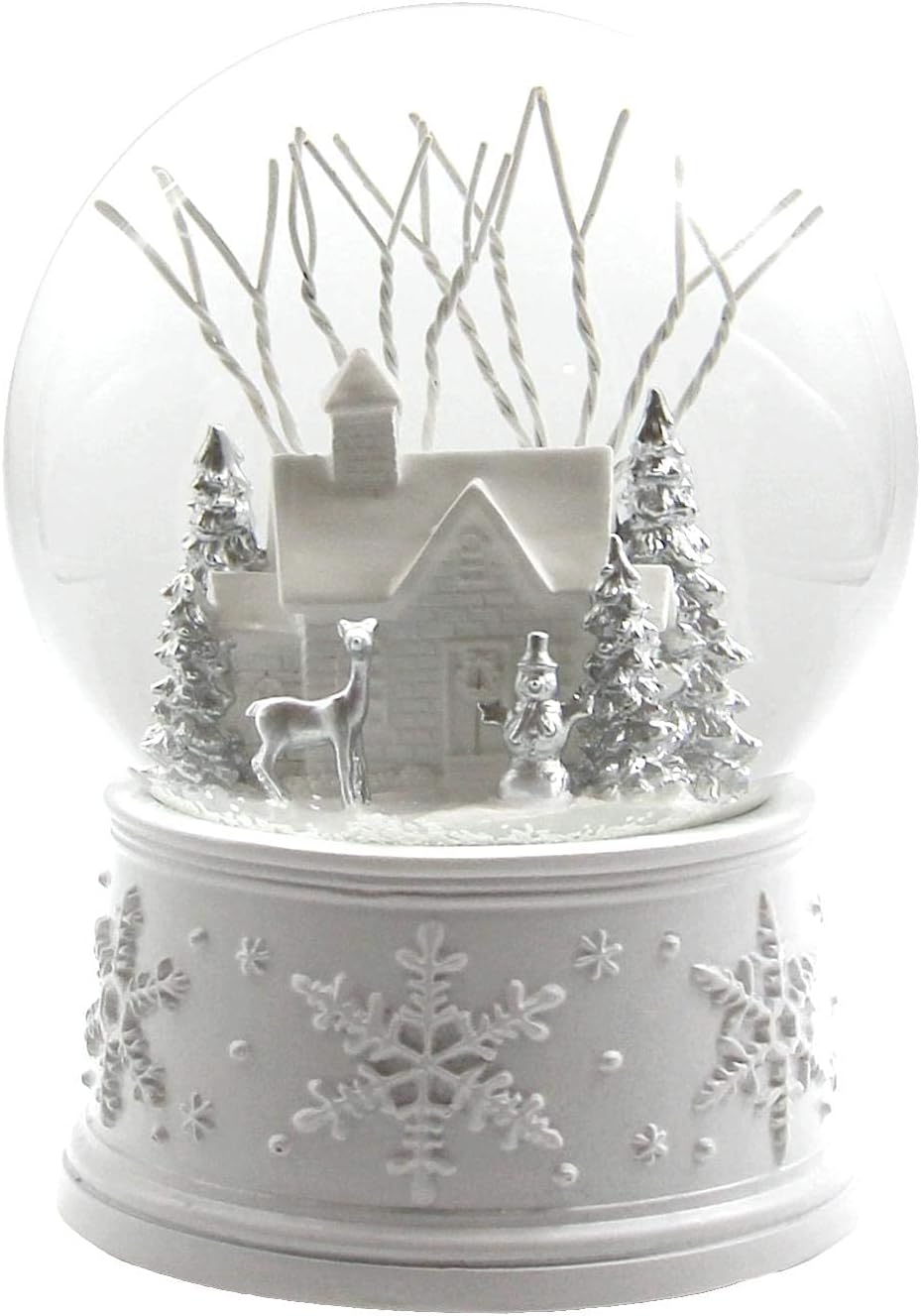 San Francisco Music Box White Christmas Musical Snow Globe