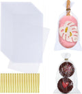 TEMLQPACK 200Pack 3x6Inches Clear Cellophane Bags with Ties - Oreo, Macaron, Soap, Rice Krispie Treat, Chocolate Truffle Gift Treat Bags for Bakery, Candy, Party Favor