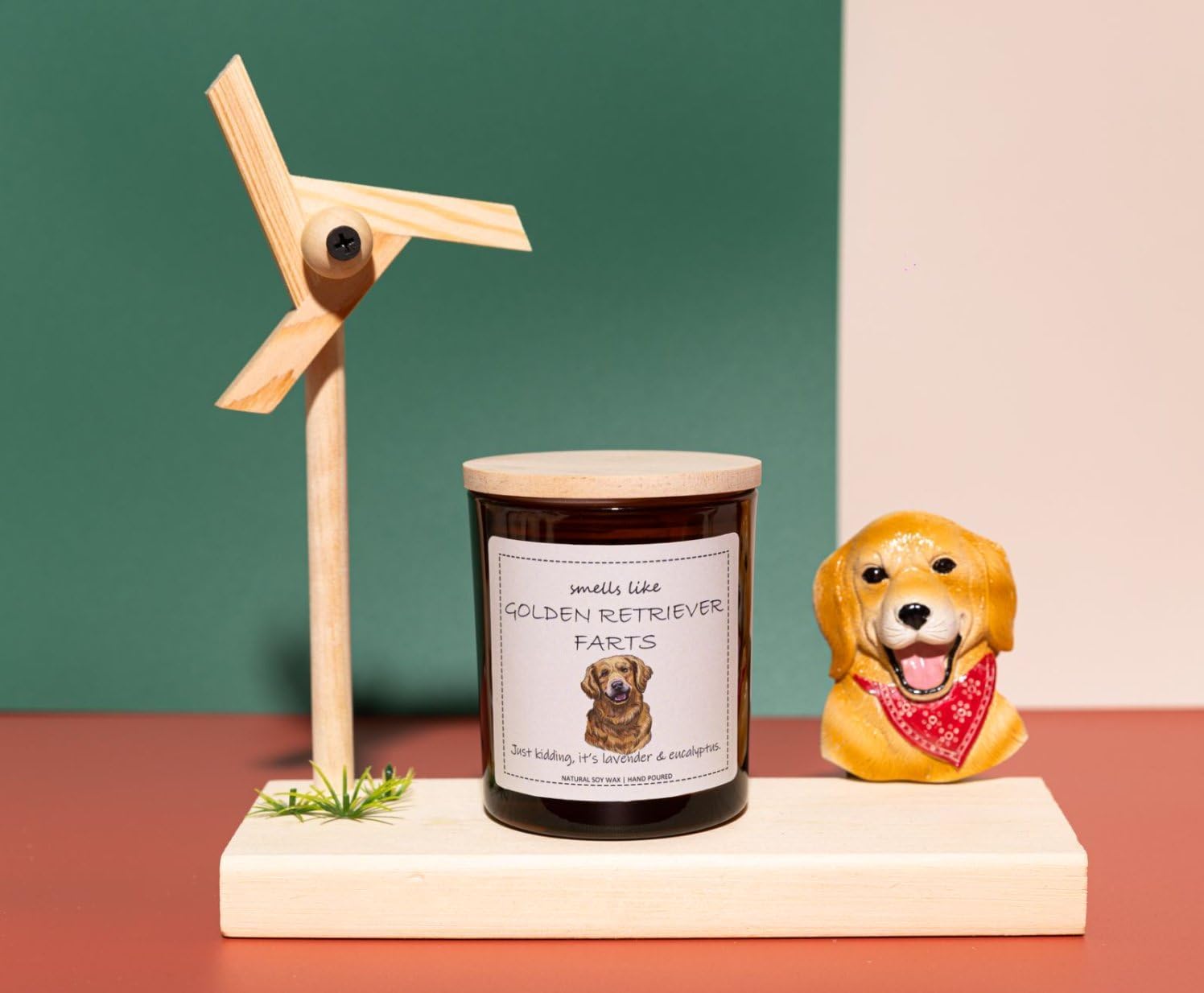 Golden Retriever Gifts, Golden Retriever Candle, Dog Mom Gifts for Women | Lavender & Eucalyptus • 100% Soy Wax • Clean Burn • Up to 50-Hour Burn • Funny Golden Retriever Decor • Gifts for Dog Lovers