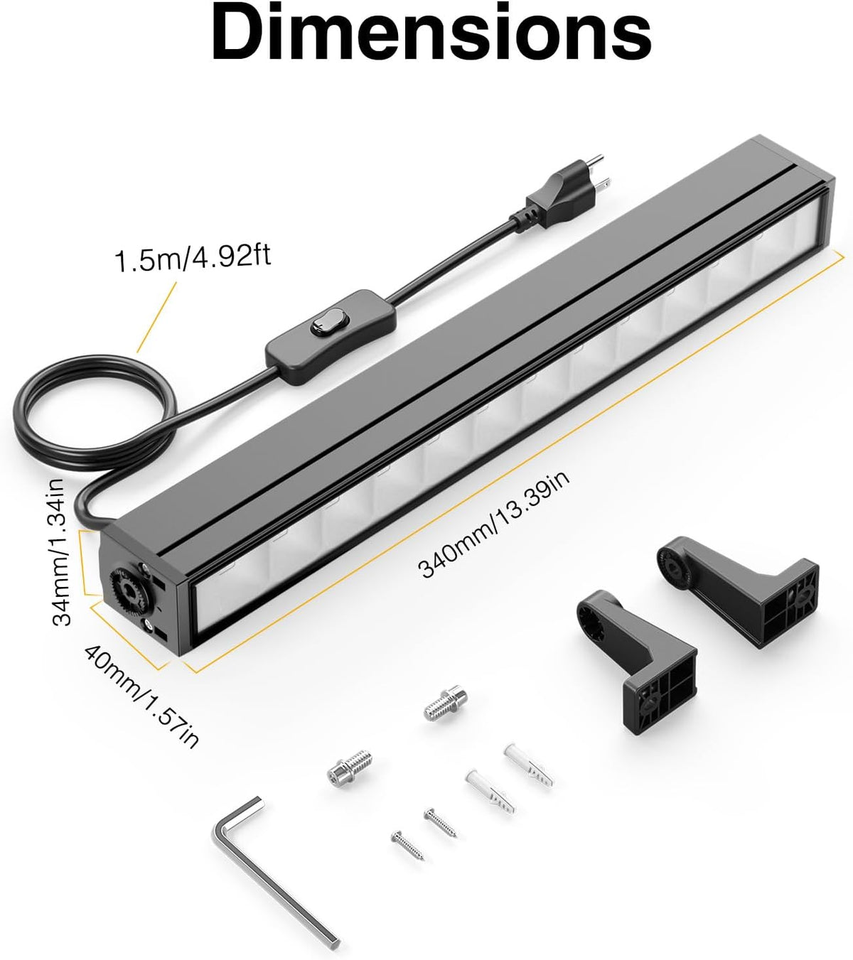 Onforu 4 Pack 42W LED Black Lights, Blacklight Bars with Plug and Switch, Glo...