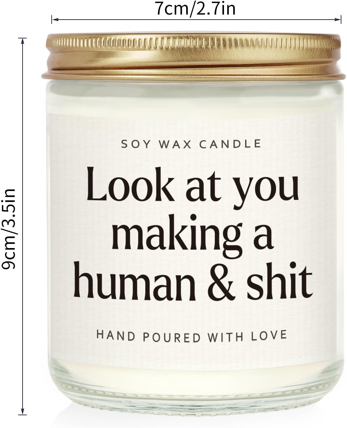 Funny New Mom Gifts, Handmade Scented Lavender Candle for New Mom After Birth, Postpartum Gift for Moms, First Time Moms Mothers Day Gift, Soy Wax Candle, 7 Oz