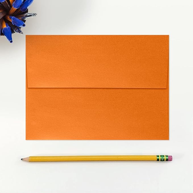 LUXPaper A7 Invitation Envelopes | Peel & Press | 5 1/4" x 7 1/4" | Flame Metallic | 80lb. Text | 500 Qty