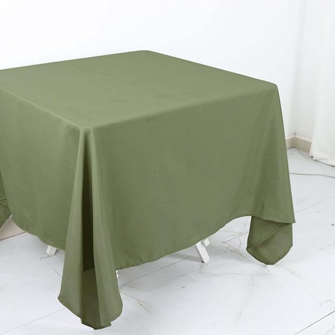 Efavormart 70" Square Linens Eucalyptus Sage Green Wholesale Linens Polyester Square Linen Tablecloth for Wedding Banquet Party Restaurant