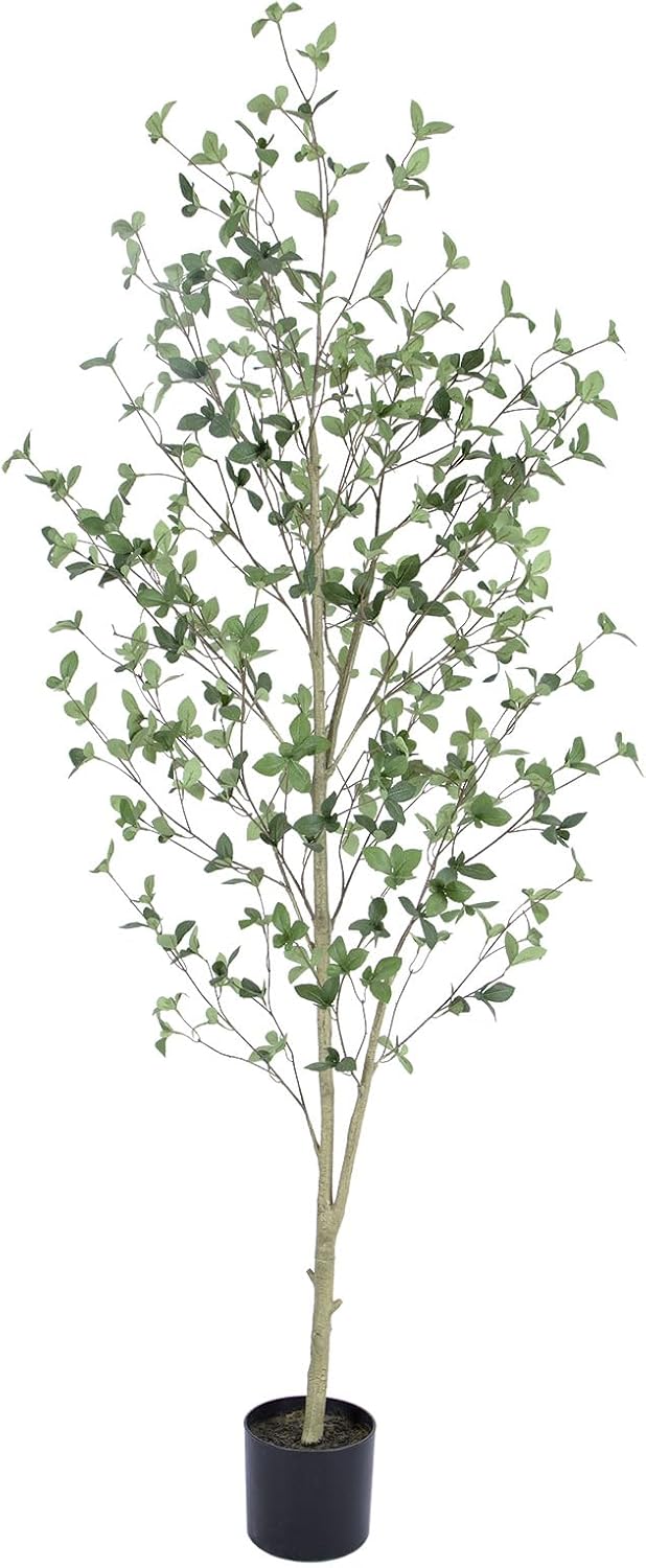 bellacat 6ft artificial quince leaf tree with realistic, main product view
