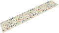 Watercolor Floral Table Runner, Vintage Colorful Floral Natural Style Pattern Decorative Home Restaurant Kitchen Rectangle Table Runner,13in（33cm） W * 36in（92cm） L