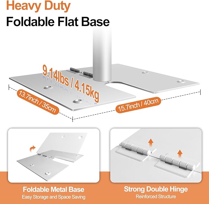 FUDESY Pipe and Drape Backdrop Stand Kit, 8.6x10ft Heavy Duty Backdrop Stand Adjustable Background Frame with Metal Base for Photography Wedding Parties Events Decoration