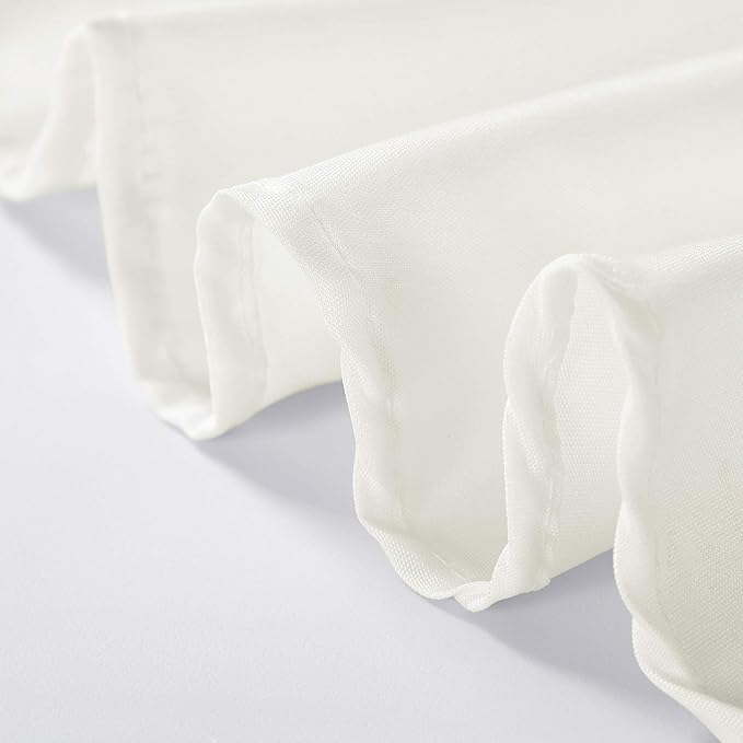 Rectangle Tablecloth 60x102 inch Washable Polyester Fabric Table Cloth for Wedding Party Dining Banquet Decoration（12 Pack 60x102, Ivory）