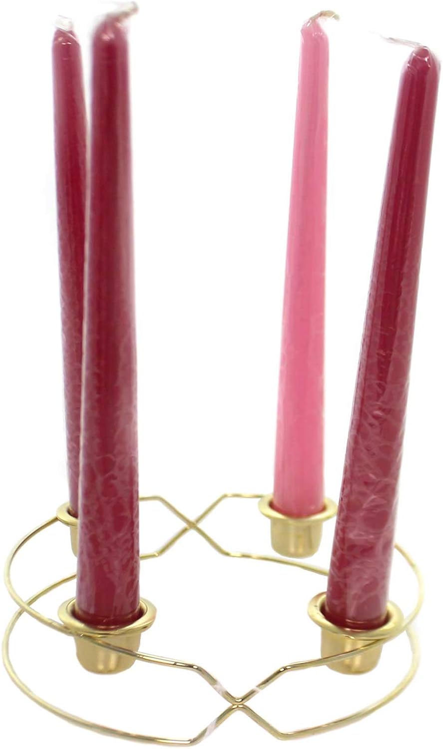 Metal Christmas Advent Wreath Candleholder with Candles 66644