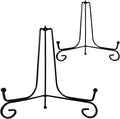 2PCS Premium Black Iron Plate Stands for Display 8 Inch, Decorative Solid Metal Plate Holders for Displaying, Mini Easel, Frame, Book, Card, Plaque, Bowl, Picture Stands for Display