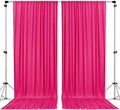 AK TRADING CO. 10 feet x 8 feet IFR Polyester Backdrop Drapes Curtains Panels with Rod Pockets - Wedding Ceremony Party Home Window Decorations - Fuschia
