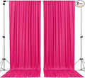 AK TRADING CO. 10 feet Wide x 12 feet Long IFR Polyester Backdrop Drapes Curtains Panels with Rod Pockets - Wedding Ceremony Party Home Window Decorations - Fuchsia