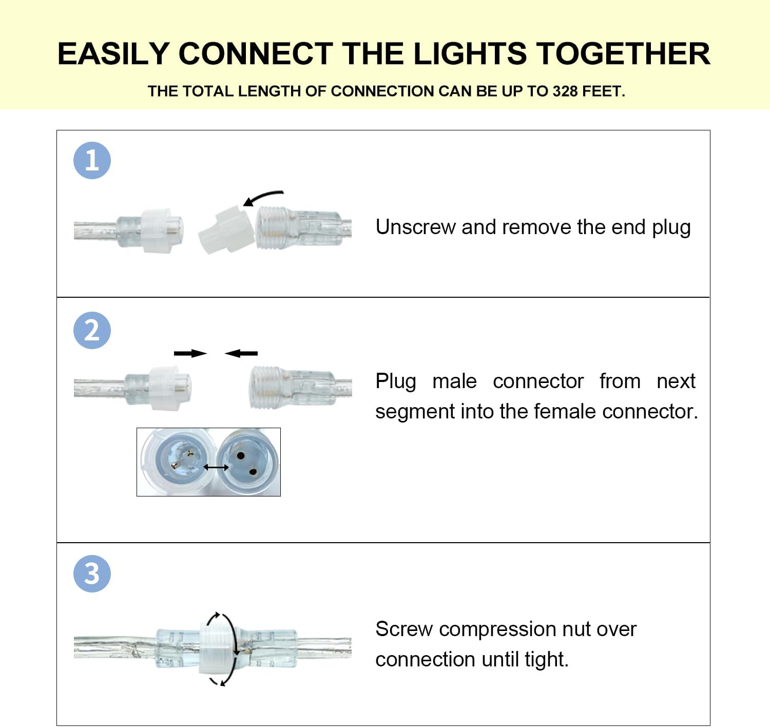 10FT Rope Lights Indoor,Connectable and Flexible LED Tube Lights,LED Rope Lights Outdoor for Garden,Patio,Porch,Backyard,Christmas Decoration(Warm White,2800K-3000K)